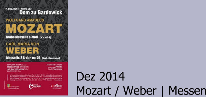 Dez 2014 Mozart / Weber | Messen