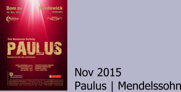 Nov 2015 Paulus | Mendelssohn