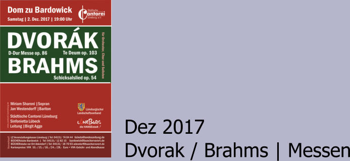 Dez 2017 Dvorak / Brahms | Messen