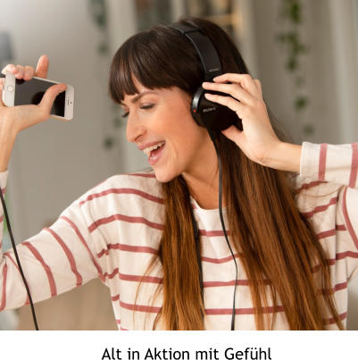 Alt in Aktion mit Gefühl